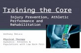 Training the Core Anthony DeLuca Physical Therapy Audience: Athletes & Populations with Low Back Pain Injury Prevention, Athletic Performance and Rehabilitation.
