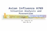 Avian Influenza H7N9 Situation Analysis and Prevention Dr. Tong Ka Io 2013.04.18.