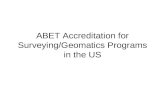 ABET Accreditation for Surveying/Geomatics Programs in the US.
