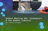Modern Whaling IWC, Greenpeace & the Modern Industry By: Blythe Hufnagel.