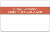 Cuban Revolution CUBA IN THE COLD WAR. IB Objectives The Cuban Revolution: political, social, economic causes; impact on the region Rule of Fidel Castro: