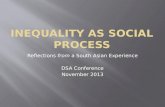 Reflections from a South Asian Experience DSA Conference November 2013.