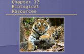 Chapter 17 Biological Resources. Overview of Chapter 17  Biological Diversity  Extinction and Species Endangerment  Endangered and Threatened Species.