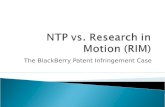 The BlackBerry Patent Infringement Case.  Patent Troll: A company with no products and little infrastructure that amass patents with the intention of.
