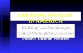 CREATING WEALTH IN AMERICA Utilizing Tax Advantages The E-Commerce Explosion Passive Income Vehicles.
