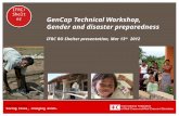 Www.ifrc.org Saving lives, changing minds. Shelter IFRC IFRC/ Shelter GenCap Technical Workshop, Gender and disaster preparedness IFRC RO Shelter presentation,