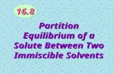 Partition Equilibrium of a Solute Between Two Immiscible Solvents 16.8.