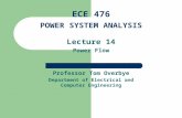 Lecture 14 Power Flow Professor Tom Overbye Department of Electrical and Computer Engineering ECE 476 POWER SYSTEM ANALYSIS.