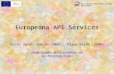 Europeana API Services Boris Jacob, Son Du (MRAC), Klaus Riede (ZFMK) helpdesk.open-up.eu/europeana_api pro.europeana.eu/api.
