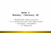 R. Ching, Ph.D. MIS Area California State University, Sacramento 1 Week 5 Monday, February 20 Networked OrganizationsNetworked Organizations IT Infrastructure.