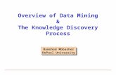 Overview of Data Mining & The Knowledge Discovery Process Bamshad Mobasher DePaul University Bamshad Mobasher DePaul University.