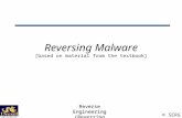 © SERG Reverse Engineering (Reversing Malware) Reversing Malware [based on material from the textbook]