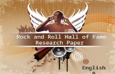 Rock and Roll Hall of Fame Research Paper English 9.