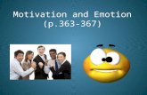 Motivation and Emotion (p.363-367). Motivation Need or desire that energizes and directs behavior Instinct Theory: we are motivated by our inborn automated.