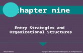 Entry Strategies and Organizational Structures chapter nine McGraw-Hill/Irwin Copyright © 2009 by The McGraw-Hill Companies, Inc. All Rights Reserved.