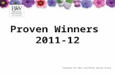 Proven Winners 2011-12 Prepared for 2011 California Spring Trials.