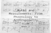 Myths and Measurements: From Phrenology to Anthropometry HI269 Week 3.