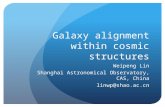 Galaxy alignment within cosmic structures Weipeng Lin Shanghai Astronomical Observatory, CAS, China linwp@shao.ac.cn.