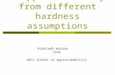 Inapproximability from different hardness assumptions Prahladh Harsha TIFR 2011 School on Approximability.