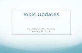 Topic Updates Bree Collaborative Meeting January 31, 2013.