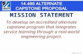 Slide 1 of 14 To develop an accredited alternate capstone program that integrates service learning through a real-world engineering project. M ISSION S.