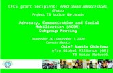 CFCS grant recipient: AFRO Global Alliance (AGA), Ghana Project: TB Voice Network Advocacy, Communication and Social Mobilization (ACSM) Subgroup Meeting.
