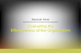 Evaluating the Effectiveness of the Organization Module Nine.