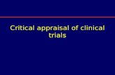 Critical appraisal of clinical trials. Specific Types of Study Randomised Controlled Trial (RCT) Population is randomly allocated to two groups One group.