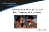How to Conduct Effective Performance Reviews. Session Objectives You will be able to: –Identify the importance and benefits of Performance Reviews –Assess.
