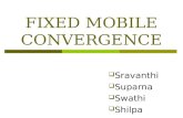 FIXED MOBILE CONVERGENCE  Sravanthi  Suparna  Swathi  Shilpa.
