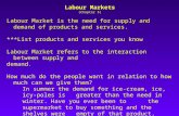 STIR Labour Markets (Chapter 5) Labour Market is the need for supply and demand of products and services. ***List products and services you know Labour.