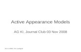 03.11.2008, Tim Landgraf Active Appearance Models AG KI, Journal Club 03 Nov 2008.