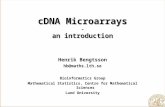 Henrik Bengtsson hb@maths.lth.se Bioinformatics Group Mathematical Statistics, Centre for Mathematical Sciences Lund University cDNA Microarrays - an introduction.