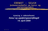 6/2/2015Anna Ólafsdóttir1 CEEWIT - Sívit þróunarverkefni um konur og upplýsingatækni Kynning á ráðstefnunni Konur og upplýsingasamfélagið 14. apríl 2000.