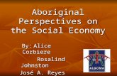 Aboriginal Perspectives on the Social Economy By:Alice Corbiere Rosalind Johnston Rosalind Johnston José A. Reyes CESD.
