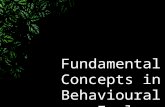 Fundamental Concepts in Behavioural Ecology. The relationship between behaviour, ecology, and evolution –Behaviour : The decisive processes by which individuals.