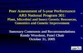 Peer Assessment of 5-year Performance ARS National Program 301: Plant, Microbial and Insect Genetic Resources, Genomics and Genetic Improvement Summary.
