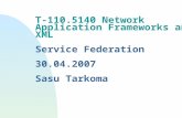 T-110.5140 Network Application Frameworks and XML Service Federation 30.04.2007 Sasu Tarkoma.