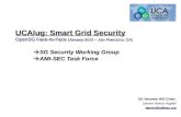 UCAIug: Smart Grid Security OpenSG Face-to-Face (January 2010 – San Francisco, CA)  SG Security Working Group  AMI-SEC Task Force SG Security WG Chair: