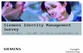 Insight Consulting Siemens Identity Management Survey Conducted April – June 2007 Info marcus.lasance@siemens.com.