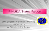 1 FINUDA Status Report 30th Scientific Committee Meeting LNF, 23.05.05 A. Filippi – INFN Torino.