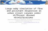 Large-eddy simulation of flow and pollutant dispersion in urban street canyons under different thermal stratifications W. C. Cheng and Chun-Ho Liu * Department.