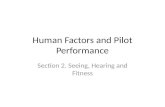 Human Factors and Pilot Performance Section 2. Seeing, Hearing and Fitness.