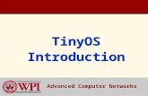 TinyOS Introduction Advanced Computer Networks. TinyOS Outline  Introduction to the Architecture of TinyOS and nesC  Component Model –Components, interfaces,