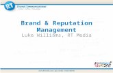 Brand & Reputation Management Luke Williams, RT Media.