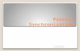 Process Synchronization CS 3100 Process Synchronizatiion1.