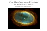 Post Main Sequence Evolution of “Low-Mass” Stars Chapter 19 (and some of 20) 1.