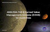 Www.nasa.gov National Aeronautics and Space Administration ANSI/EIA-748-B Earned Value Management Systems (EVMS) 32 Guidelines ANSI/EIA-748-B Earned Value.