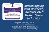 Microblogging with University Students 24/7: Twitter Comes to Tarleton Ingrid Graves, Ph.D. Assistant Professor Curriculum and Instruction Tarleton State.