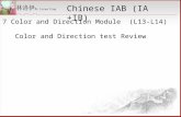 7 Color and Direction Module (L13-L14) Color and Direction test Review Chinese IAB (IA +IB)